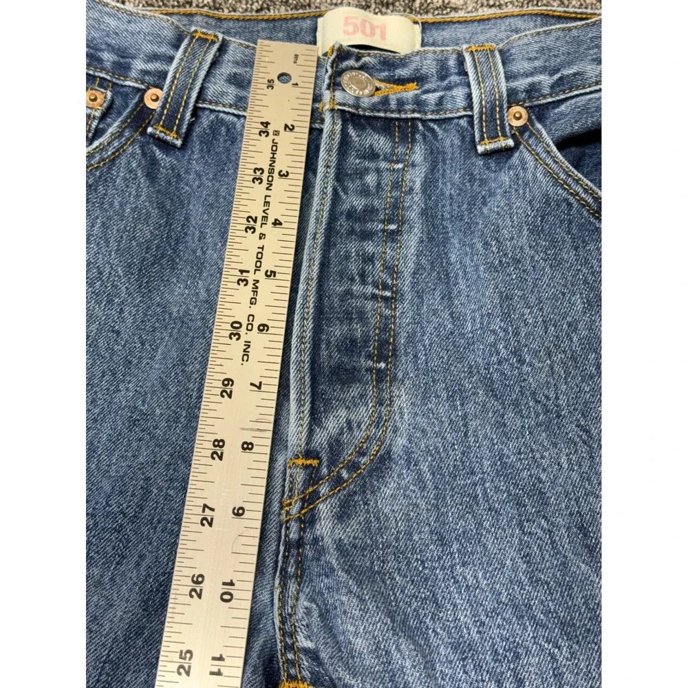 Levis 501 Original Fit Mens Jeans Medium Wash Blue Straight Leg Button Fly 34X34